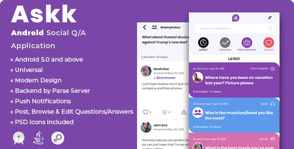 Askk – Android Social Questions/Answers Application