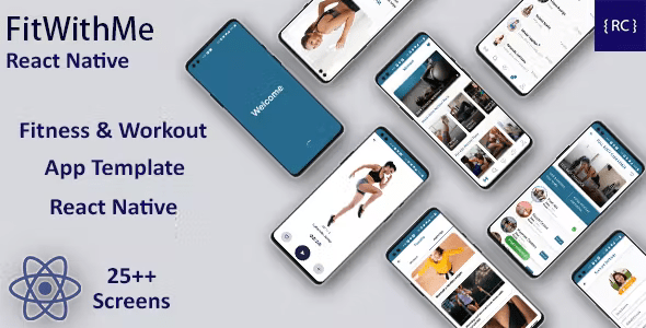 React Native Fitness Workout App Template in React Native | FitWithMe