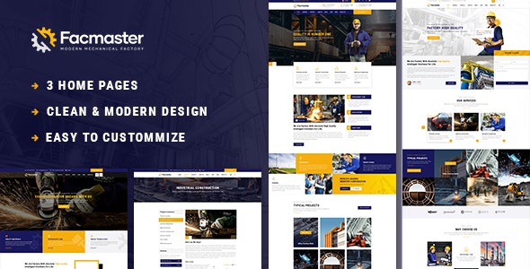 Facmaster – Factory  Industrial WordPress Theme