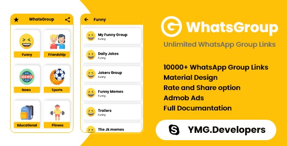 WhatsGroup App with Admob Ads