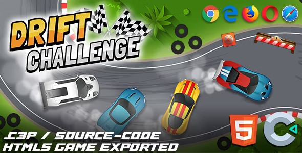 Drift Challenge HTML5 Game – With Construct 3 File