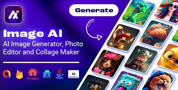 ImageAi – Ai Image Generator, Editor, Collage Maker Android App + AdMob Ads