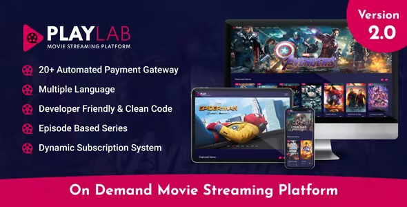 PlayLab – On Demand Movie Streaming Platform 3.1