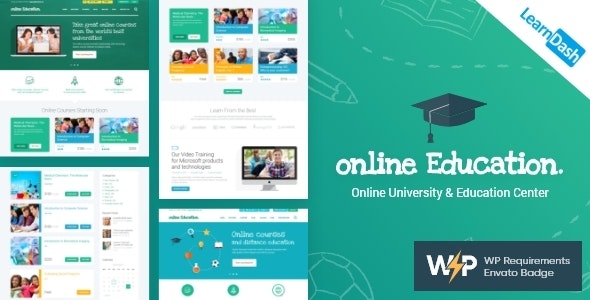 Education Center | LMS Online University &amp; School Courses Studying WordPress Theme 3.6.5