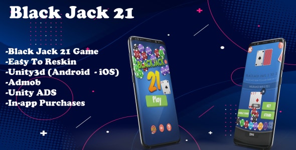 Black jack 21 – Unity Source Code