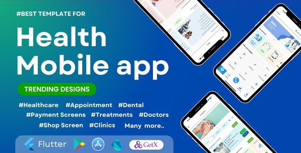 Health Care mobile app template – medical doctor dental treatment appointment app