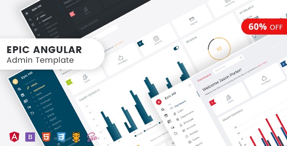 Epic UI – Angular Admin Template & HR Management