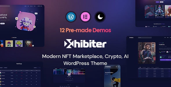 Xhibiter | NFT Marketplace Crypto WordPress Theme