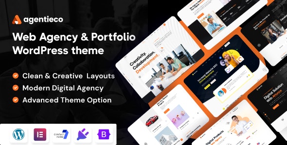 Agentieco – Creative Agency  Portfolio WordPress Theme