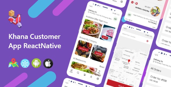 Khana Multi Restaurants And Food Delivery Customer App