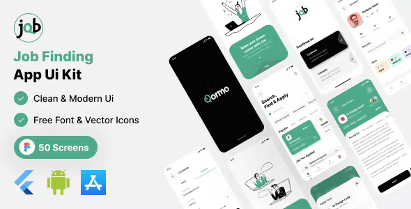 JQB – Job Finding Flutter App Ui Kit