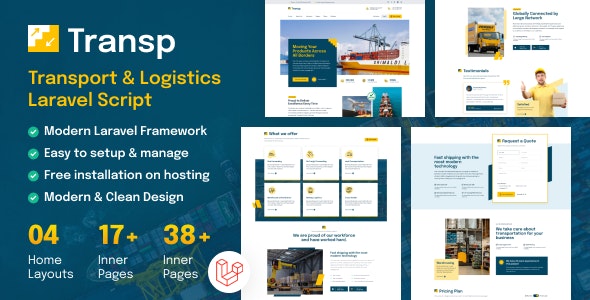 TransP – Transport Courier  Logistics Business Website