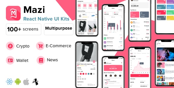 Mazi – mobile React Native UI KIT Elements