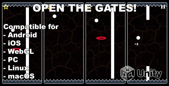 Open The Gates – Unity Hyper Casual Game For Android and iOS