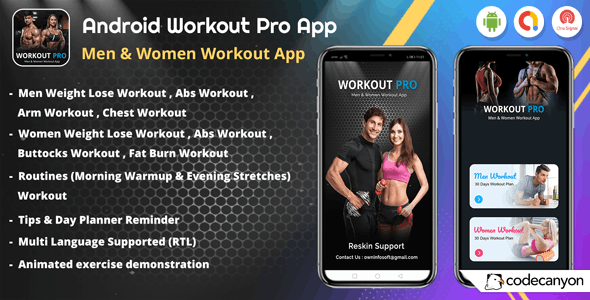 Android Workout Pro – Men Workout & Women Workout App (v_2)