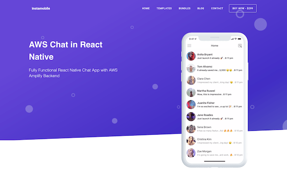 AWS Chat in React Native – Instamobile