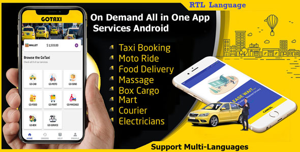 GoTaxi – On Demand All in One App Services Android