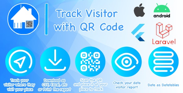 Track Visitor with QR (Laravel + Flutter)