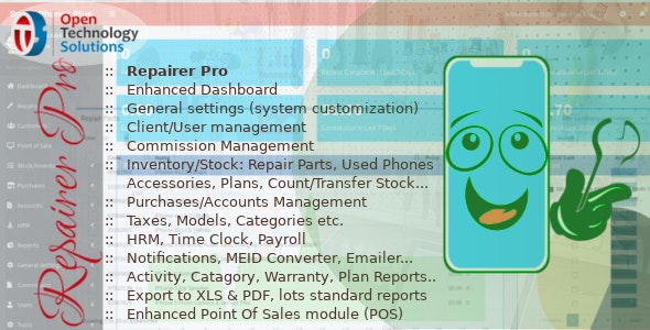 Repairer Pro v1.3 – Repairs, HRM, CRM  much more