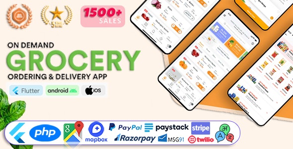 Grocery Vegetable Store Delivery Mobile App with Admin Panel – GoGrocer 1.8.1