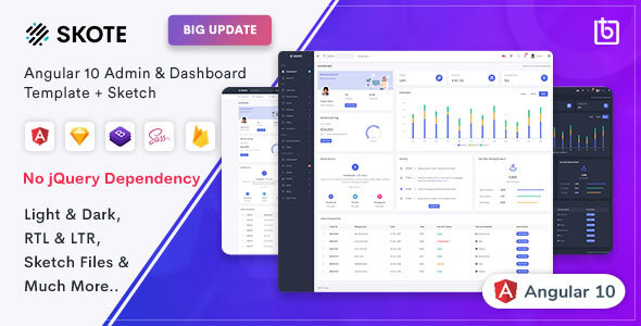 Skote – Angular 18 Admin & Dashboard Template + Sketch 4.6.0