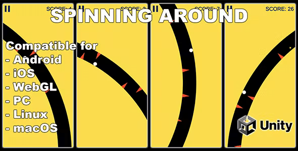 Spinning Around – (Unity Game) Hyper Casual Game For Android And iOS