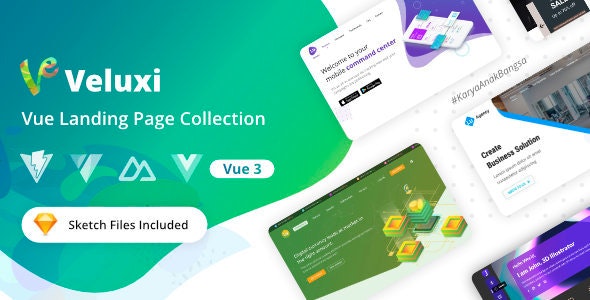 Veluxi – Vue JS Landing Page Collection