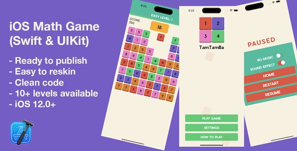 iOS Addictive Math Addition Game Using UIKit