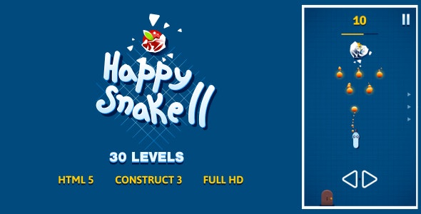 Happy Snake 2 – HTML5 Game (Construct3)