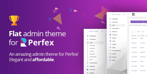 Perfex CRM – Flat Theme for Admin (Backend) Interface 1.0.3