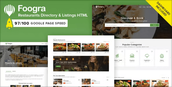 Foogra – Restaurants Directory & Listings Template 2.3