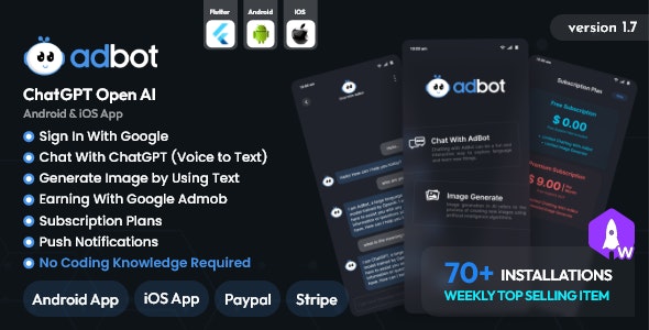 AdBot – ChatGPT Open AI Android and iOS App 4.1.0