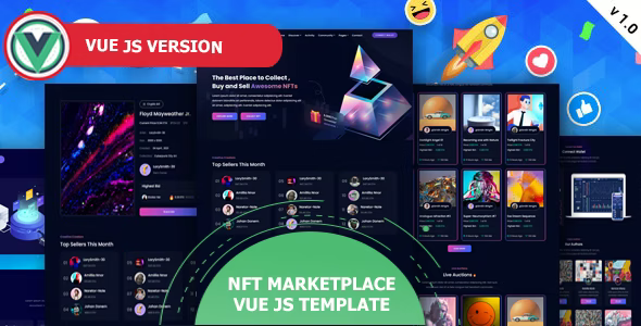 Novally – Vue JS NFT Marketplace Template