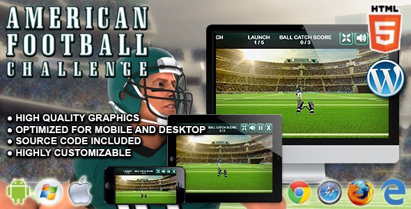 American Football Challenge – HTML5 Sport Game