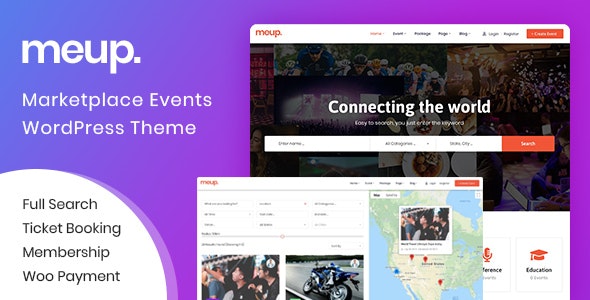 Meup – Marketplace Events WordPress Theme 1.8.2