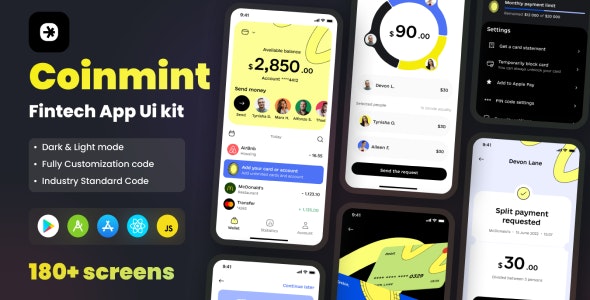 Coinmint – Fintech App React Native CLI Ui Kit