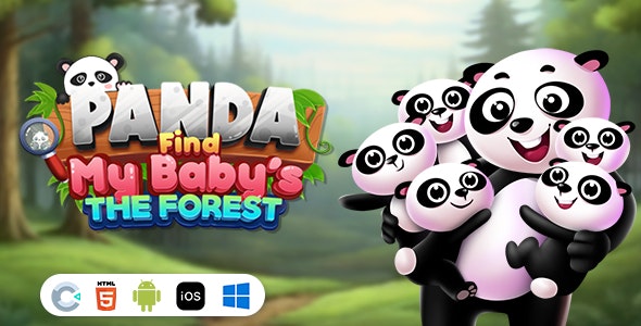 Panda Rescue My Baby – The Forest [ Construct 3 , HTML5 ]