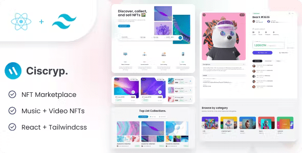 Ciscryp – NFT Marketplace React Template