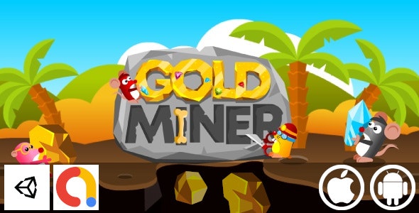 Gold Miner – Unity Casual Game With Admob For Android and iOS