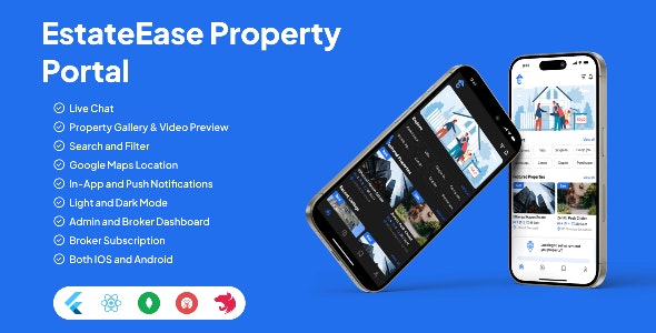 EstateEase: Property Portal Mobile App with Enhanced Admin and Broker Dashboards