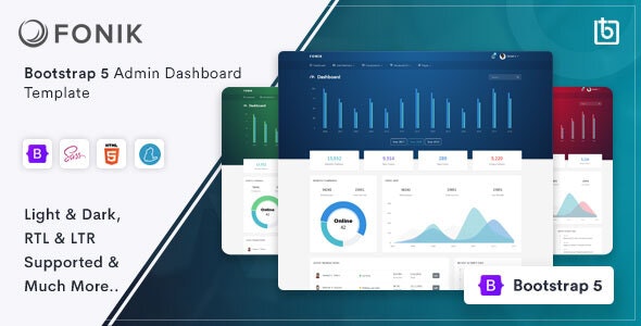 Fonik – Admin  Dashboard Template