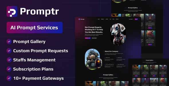 Promptr – Subscription Based AI Prompt Services