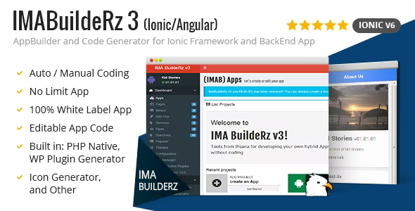 IMABuildeRz 3 – Ionic Mobile App Builder + Code Generator  23.01.27