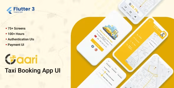 Gaari – Taxi Booking App – Uber Clone UI Template