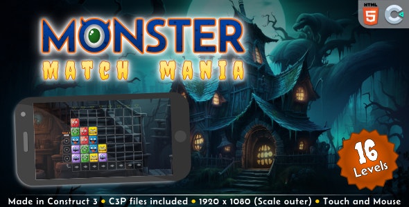 Monster Match Mania – HTML5 Casual game