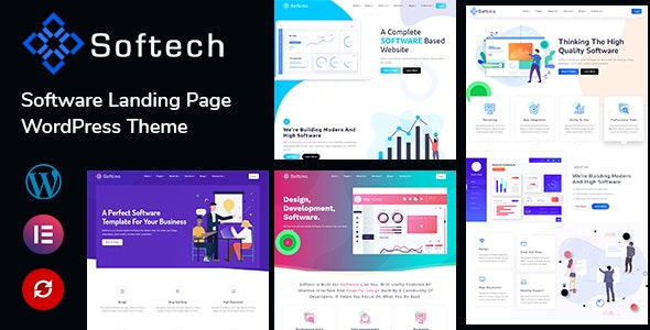 Softech – Software  Landing Page WordPress Theme