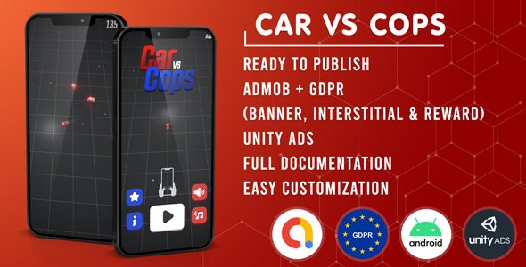 CAR VS COPS 3D | Admob + GDPR | Unity Ads