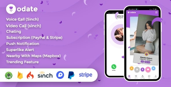 Odate – Dating App with Admin Panel