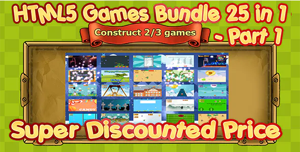 25 HTML5 GAMES BUNDLE (Construct 3 | Construct 2 | Capx)