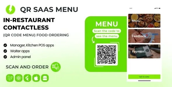 Foodyman SaaS – QR / Digital-menu, POS, Waiter and Kitchen platform (Admin, POS, Kitchen, Waiter)